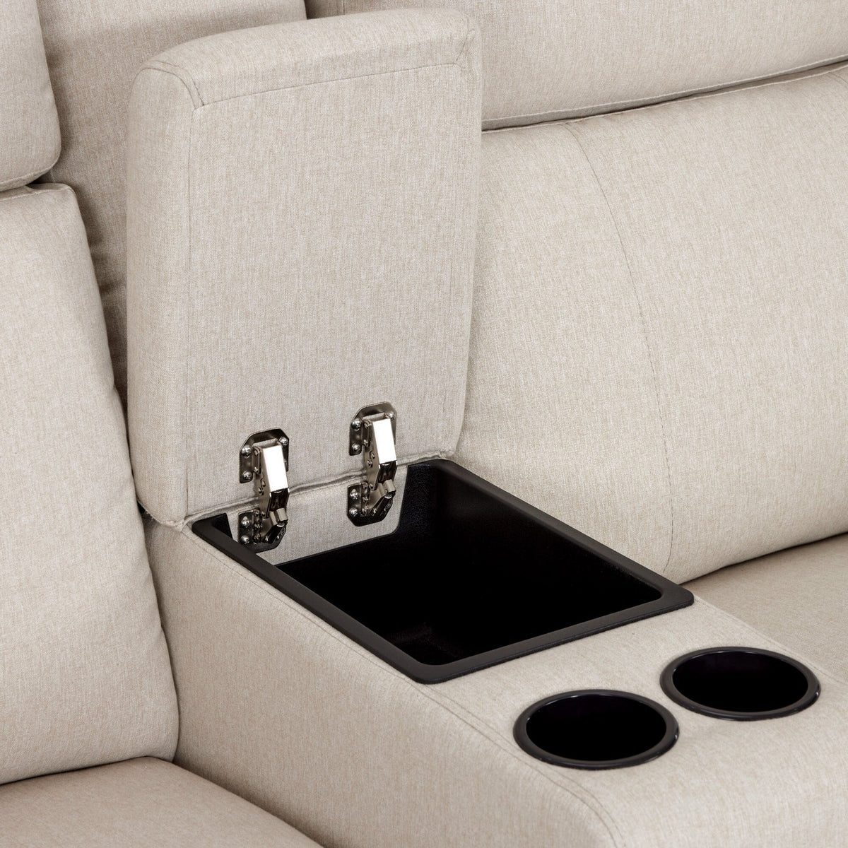 MCombo 60.2 Power Loveseat Relaxsofa mit Massage und zweifacher Heizung, verstellbarer Kopfstütze, USB- & Typ-C-Anschluss, Stoff