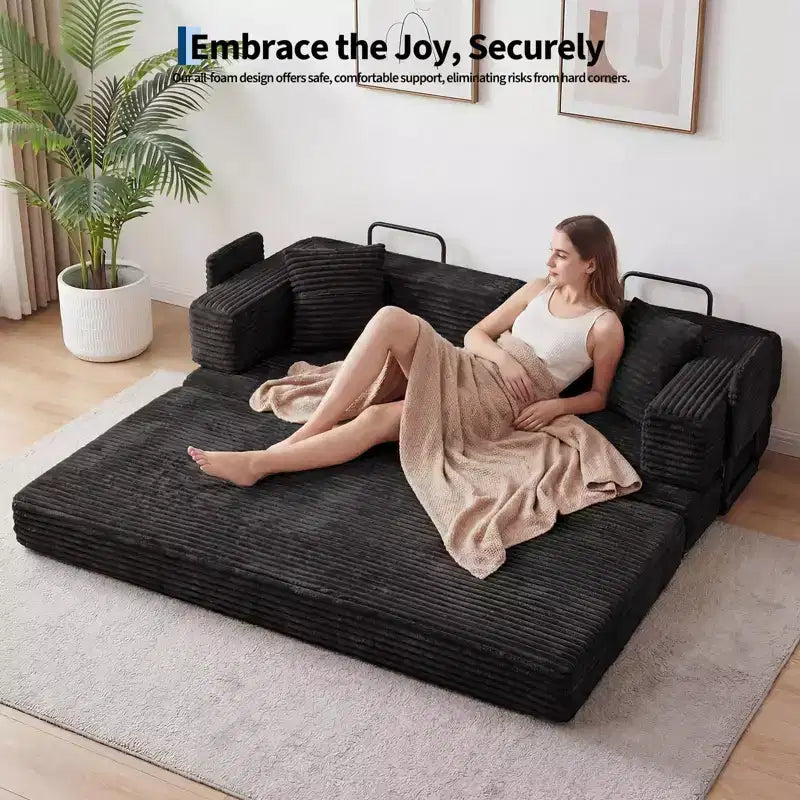 80.7 5-in-1 Schlafsofa – Kord, 544 kg, kein Aufbau