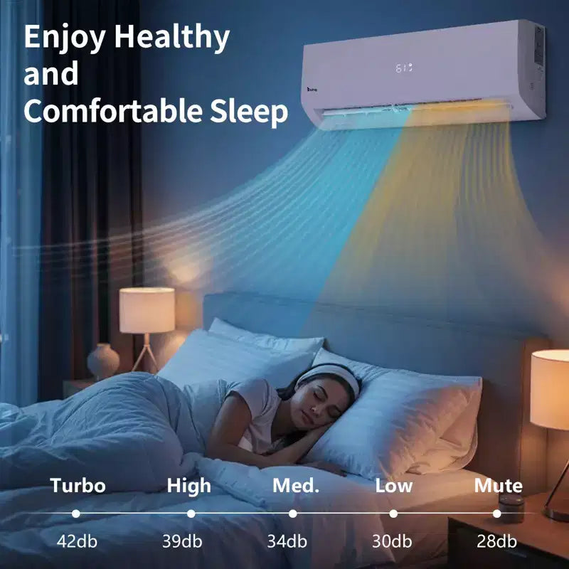 Karl Home 3-Zonen 28000 BTU 20 SEER2 Mini-Split-Klimaanlage mit Wärmepumpe (9K+9K+18K)