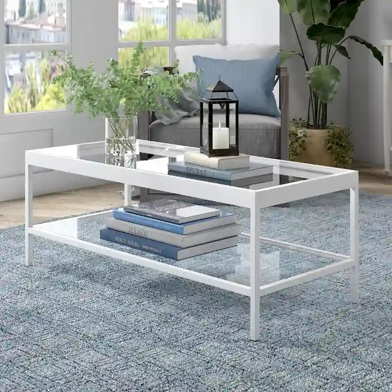 Alexis Couchtisch aus Metall und Glas