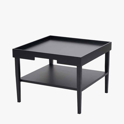 Couchtisch quadratisch, Holzfurnier, Schwarz