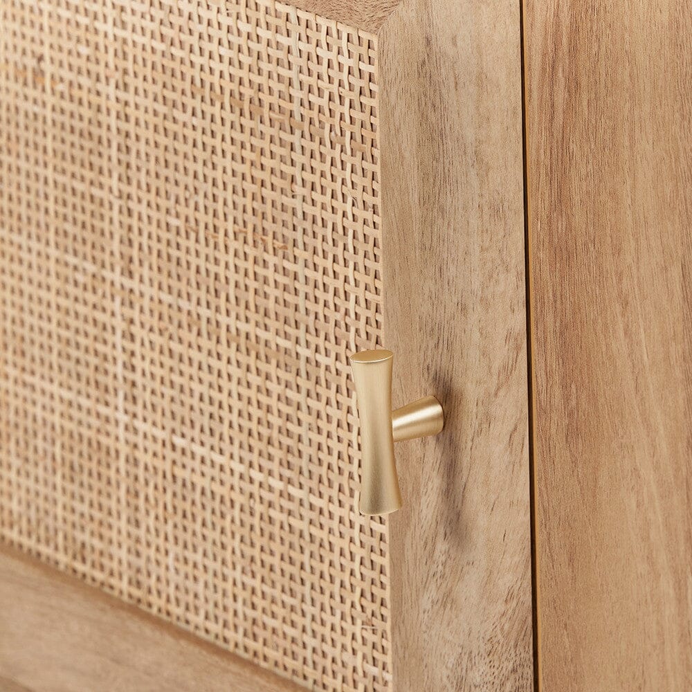 Nachttisch aus natürlichem Rattan mit 1 Tür