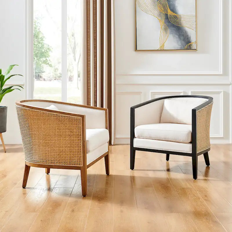 Tillman Akzentsessel mit Rattanbezug