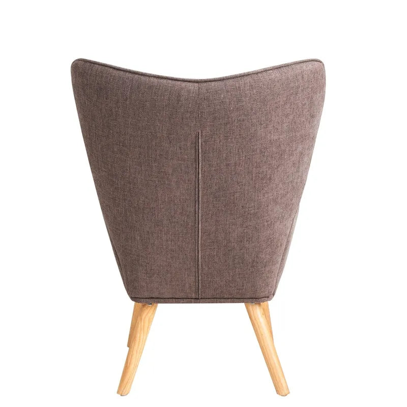 Akzentsessel mit Ottoman, Wohnzimmersessel und Ottomane Set, Bequemer Seitenlehnsessel für Schlafzimmer, Kreative Spleiß-Stoffoberfläche