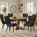 Bekrvio Esszimmerstühle 6er-Set, moderne gepolsterte Kunstledersitze mit hoher Rückenlehne, Metallbeine, armlose Küchenstühle für Wohn- und Esszimmer
