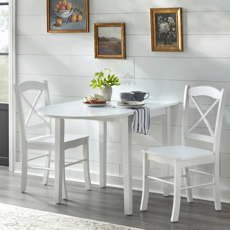 Landhaus-Essgruppe „Simple Living“ mit Klapptisch, 3-teilig