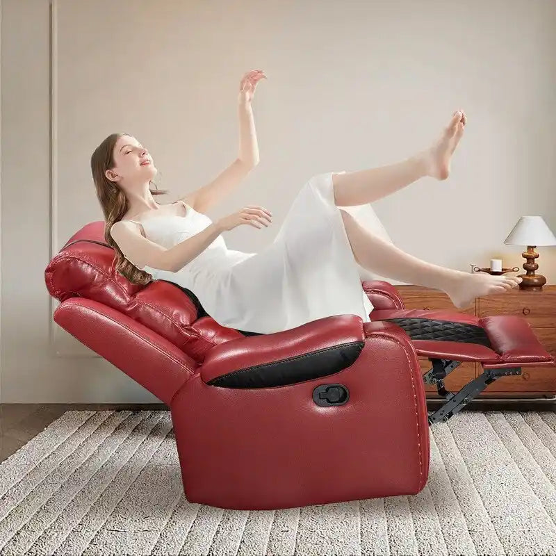 Großer Relaxsessel im amerikanischen Design aus Kunstleder für das Wohnzimmer