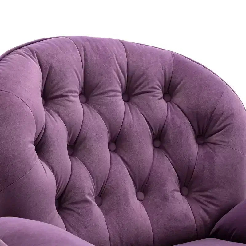 Okak Samt-Akzentsessel mit Ottoman, moderner Armloser Sessel im Mid-Century Stil für das Wohnzimmer, weicher bequemer Sessel zum Fernsehen, Gaming