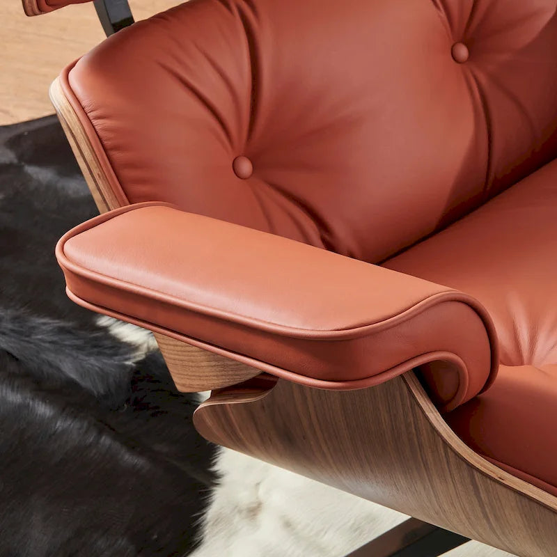 Mid Century Modern Leder Loungesessel Sessel Relaxsessel