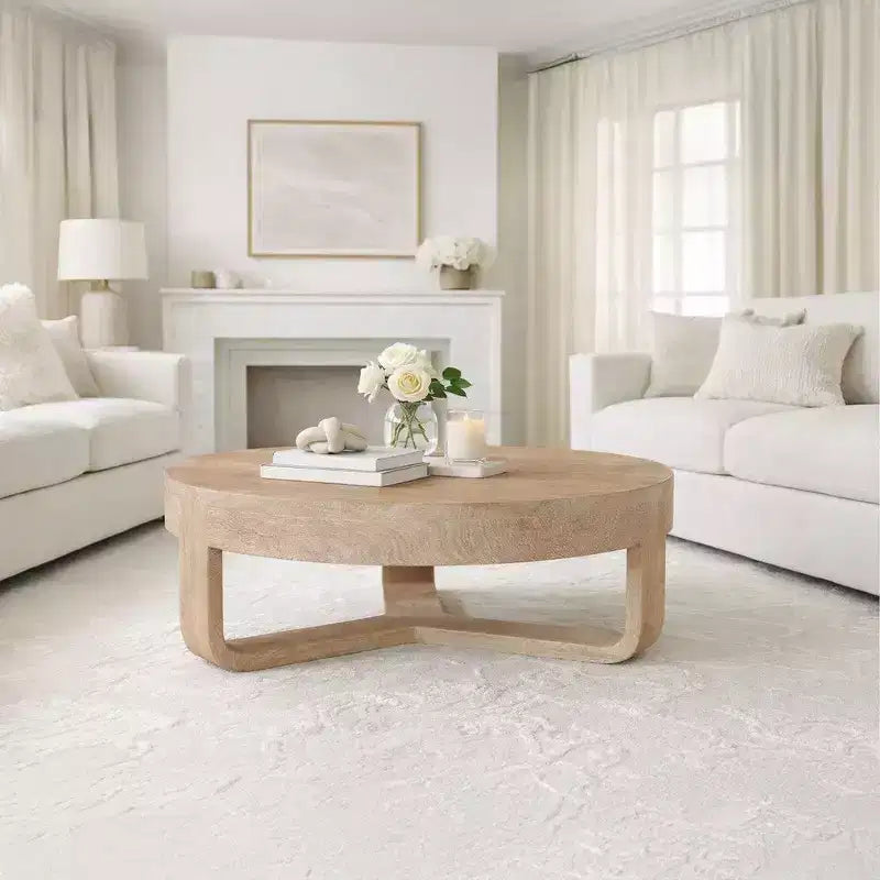 Royal Hampton Couchtisch, rund, 32 Zoll, mit offenem Kufengestell