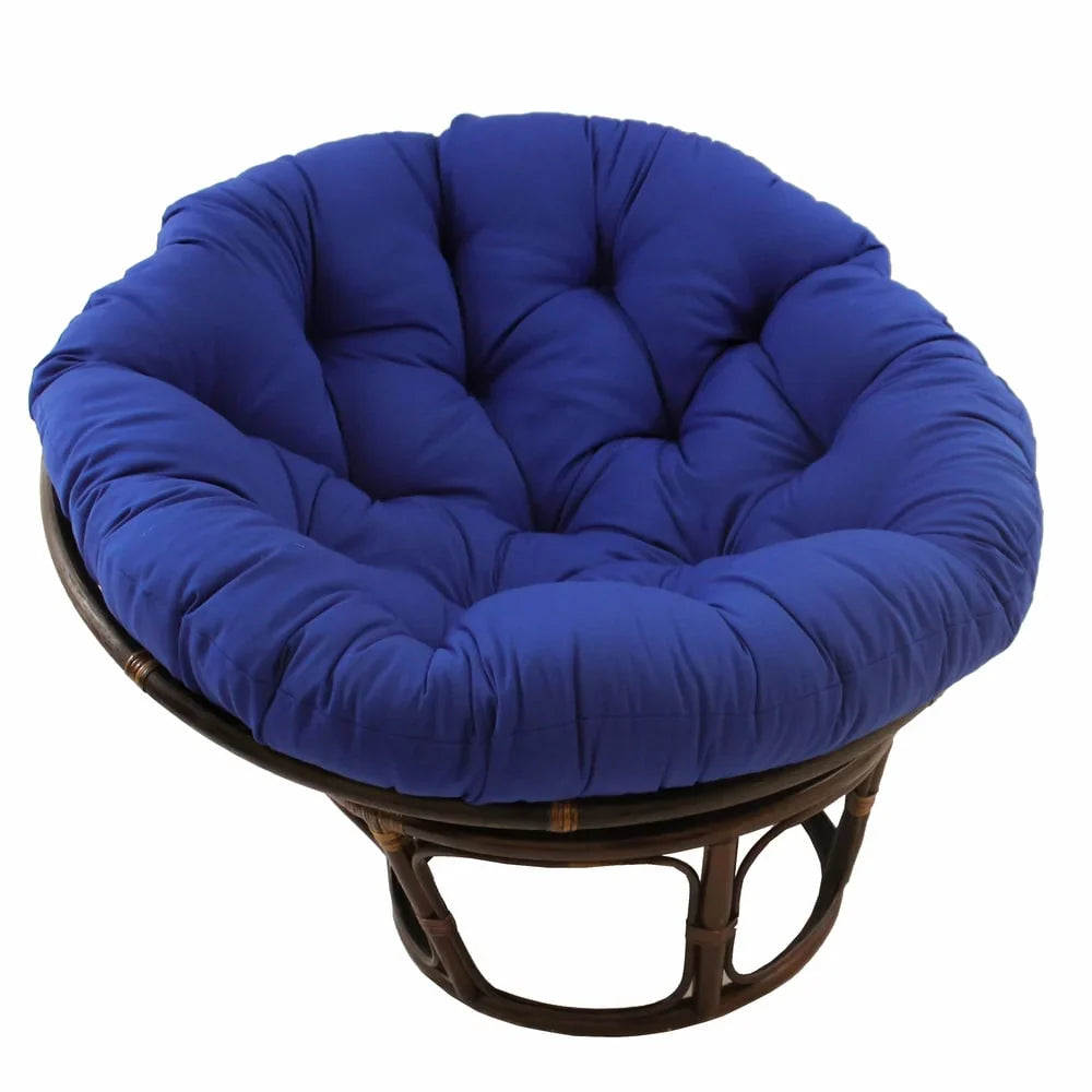 Bali 42-Zoll Rattan Papasan-Sessel mit Twill-Kissen