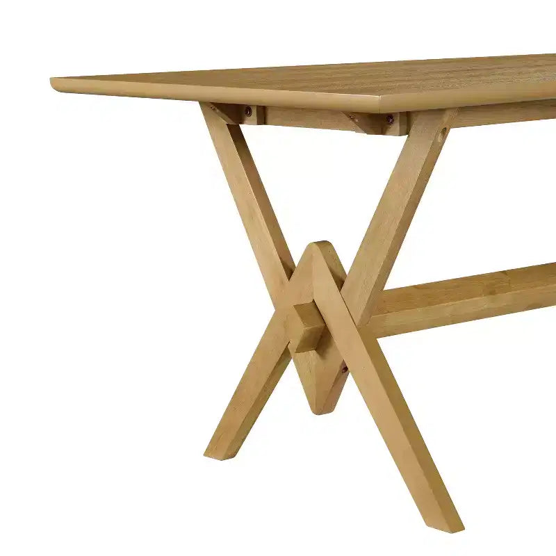 Christopher Knight Home Simon 5-teiliges Esszimmer-Set aus Kautschukholz im Mid-Century Modern Stil mit Bouclé-Stühlen