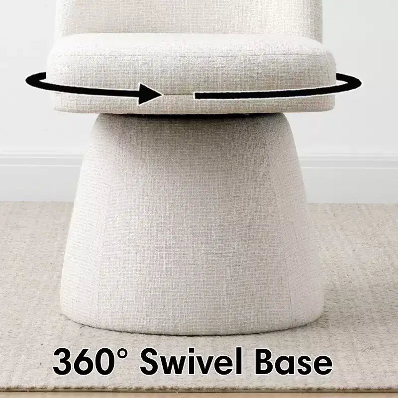 6er-Set moderne, armlose 360-Grad-Drehstühle mit Sockelgestell, elegante Akzentstühle für Küche, Esszimmer oder Büro – Panipeachy