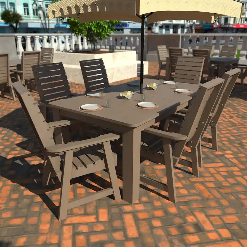 HIGHWOOD PROFESSIONAL 7-teiliges Outdoor-Esszimmer-Set 42x72