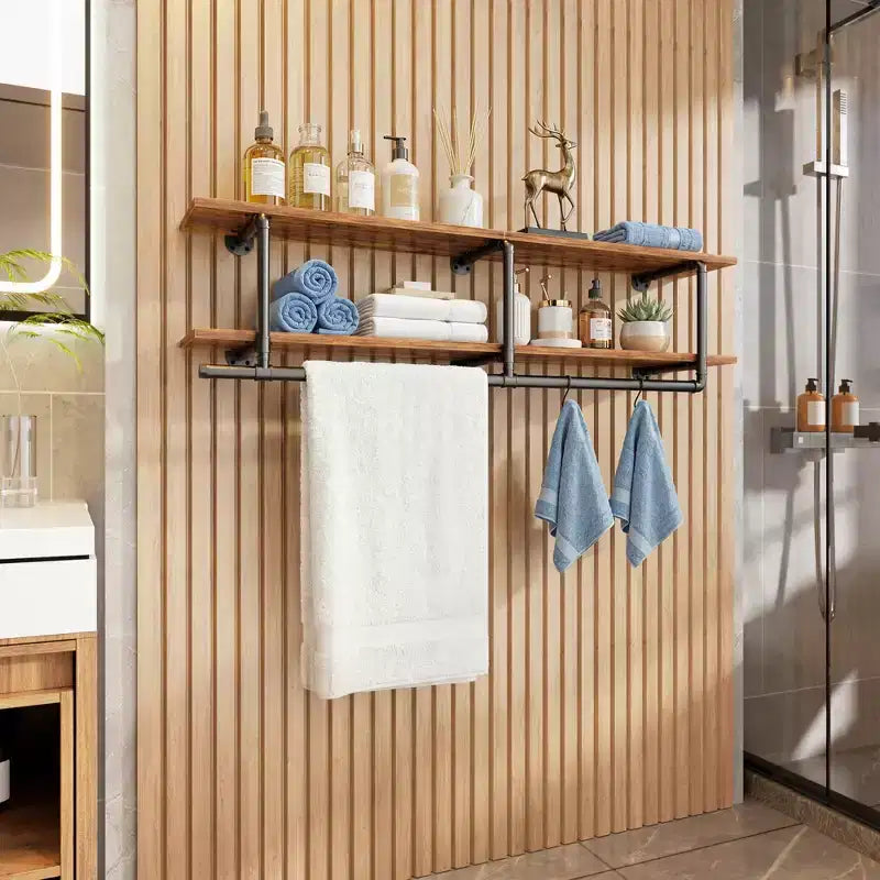 Besiost 2-stöckiger Kleiderständer mit Kleiderstange, Kleiderregal mit oberer Ablage