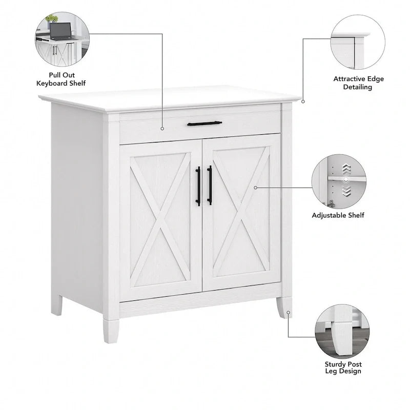 Key West Sekretär mit Lagerschrank von Bush Furniture