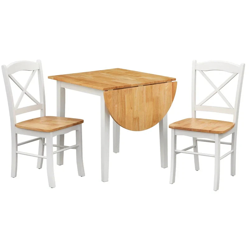 Landhaus-Essgruppe „Simple Living“ mit Klapptisch, 3-teilig