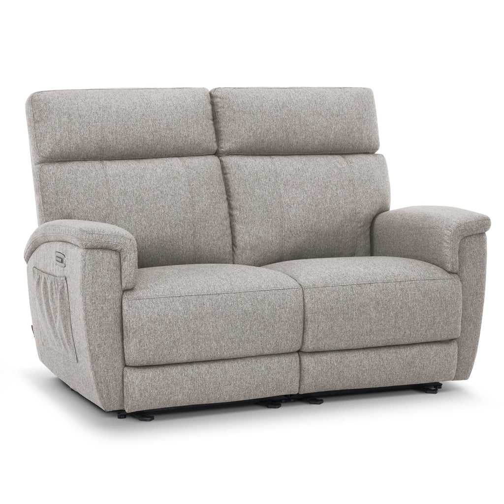 MCombo 60.2 Power Loveseat Relaxsofa mit Massage und zweifacher Heizung, verstellbarer Kopfstütze, USB- & Typ-C-Anschluss, Stoff