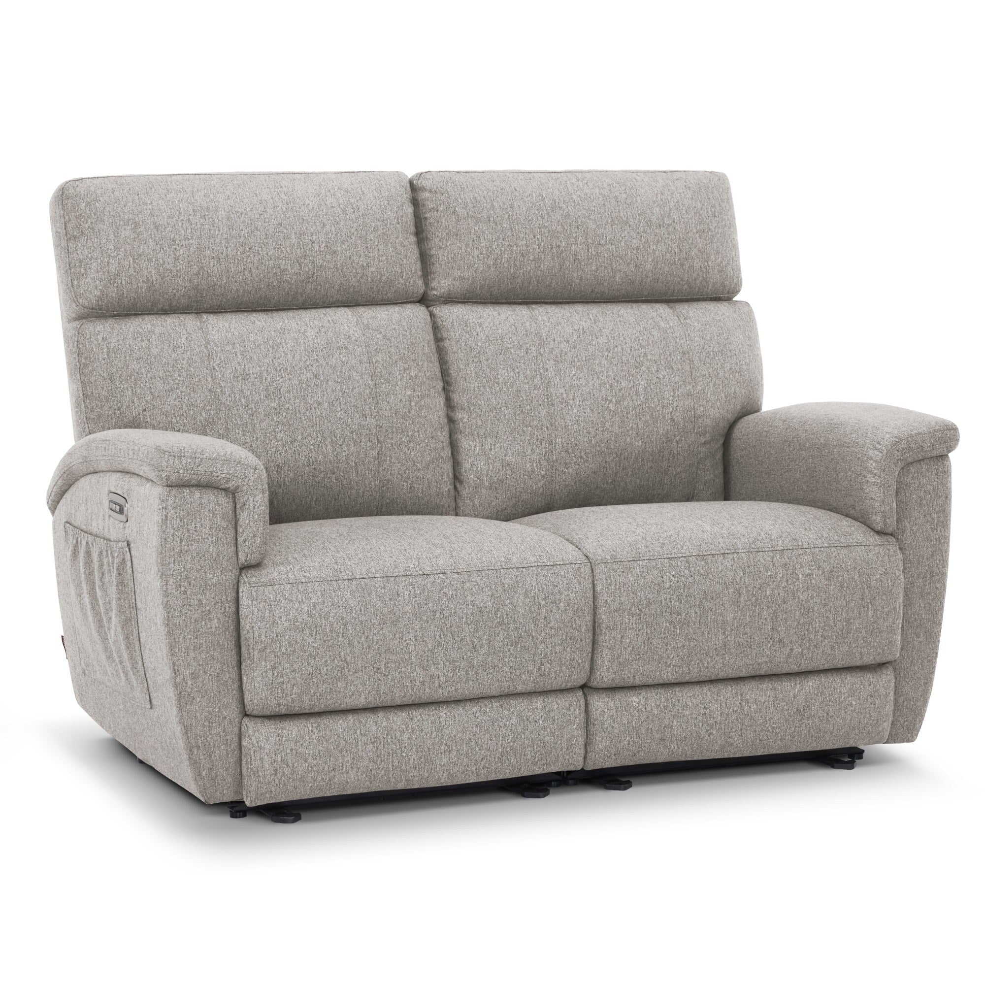 MCombo 60.2 Power Loveseat Relaxsofa mit Massage und zweifacher Heizung, verstellbarer Kopfstütze, USB- & Typ-C-Anschluss, Stoff