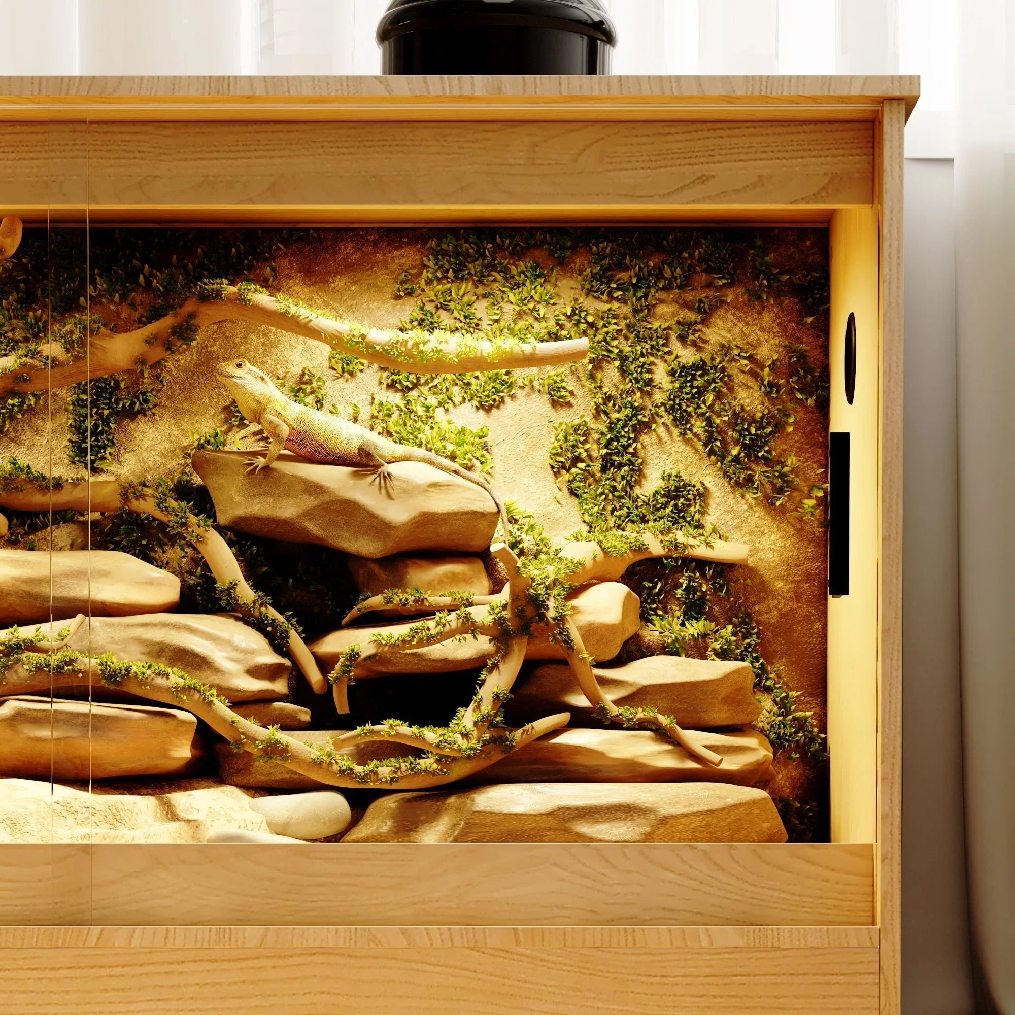 Reptilienhabitat – Geräumiges Terrarium für Echsen, Schlangen & mehr – 47.2