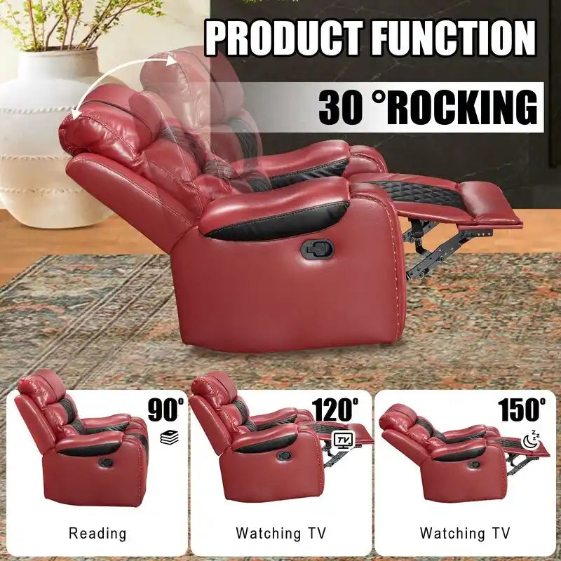 Großer Relaxsessel im amerikanischen Design aus Kunstleder für das Wohnzimmer