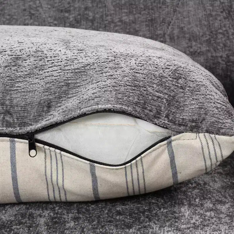 61.6 Modernes Chenille-Schlafsofa mit USB-Anschlüssen, Becherhaltern und verstellbarer Rückenlehne für Wohnzimmer, Apartment