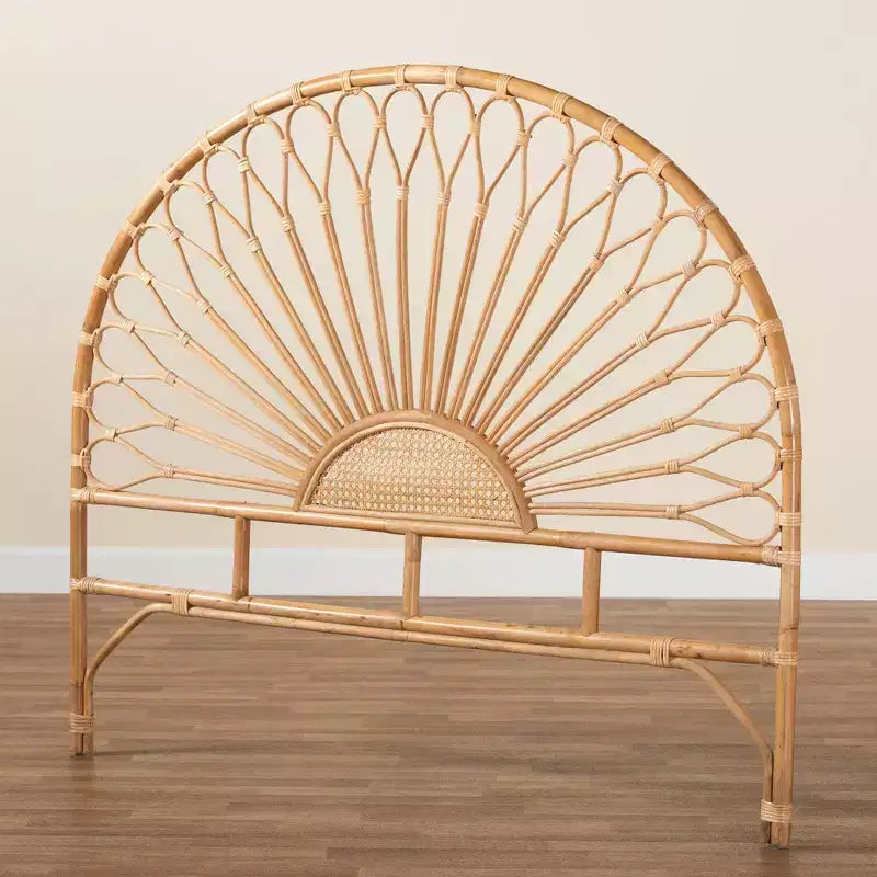 Kopfteil aus Naturrattan, Braun