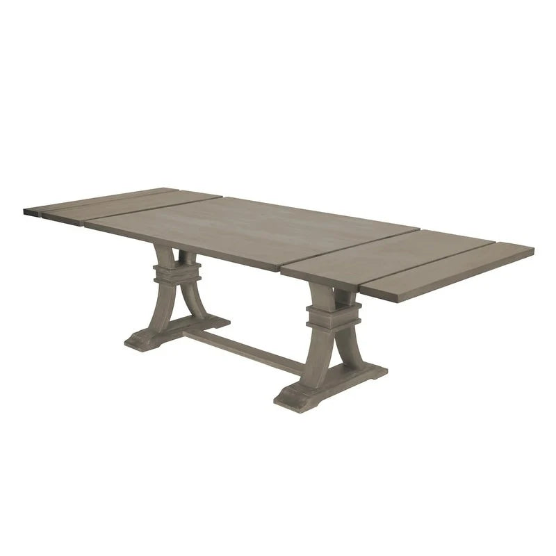 Best Quality Furniture 9-teiliges rustikales, ausziehbares Esszimmerset in Grau