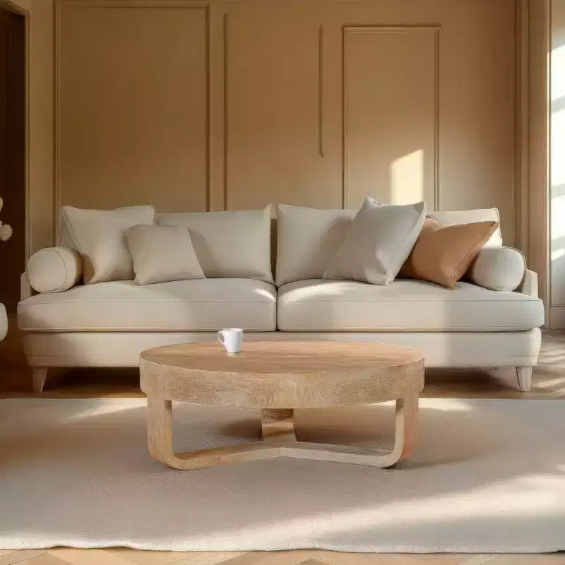Royal Hampton Couchtisch, rund, 32 Zoll, mit offenem Kufengestell