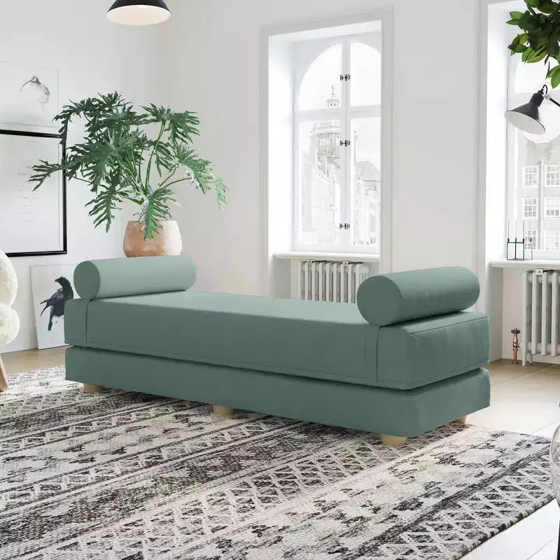 Tagesbett / ausklappbares Schlafsofa (Queensize) - Microvelvet