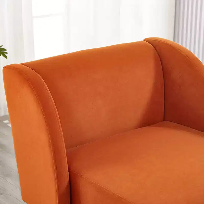 Modernes Samt-Chaiselounge-Sofa, Polsterliege mit geschwungener Armlehne, Schlafcouch für Schlafzimmer, Büro, Wohnzimmer