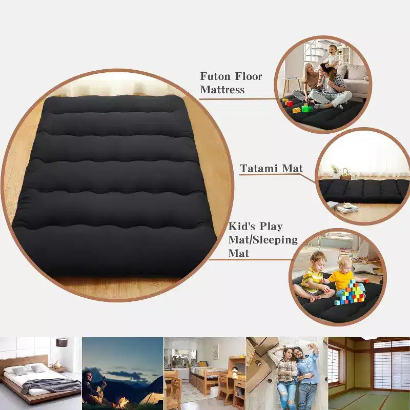 Japanische Futonmatratze, faltbare Bodenschlafmatte, Tatami-Matte für Zuhause, Campingmatratze