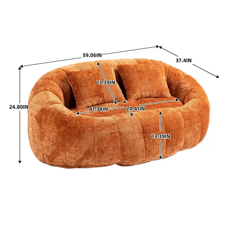 Chenille-Sitzsack – Faules Sofa
