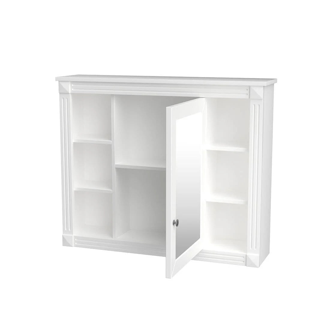 Moderner 36'' Badschrank mit Aufsatzwaschbecken und Spiegelschrank, 2 Türen und 2 Schubladen