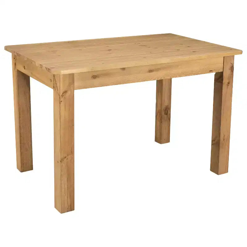 Flash Furniture 46 x 30 rechteckiger Esstisch aus massiver Kiefer im Landhausstil