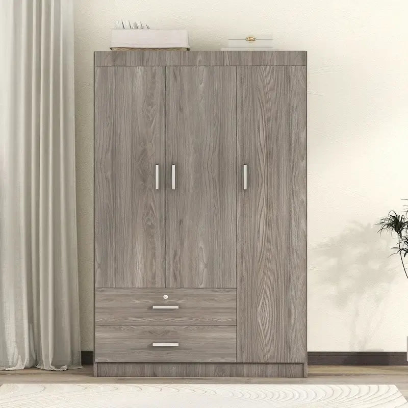 3-türiger Kleiderschrank mit 2 Schubladen
