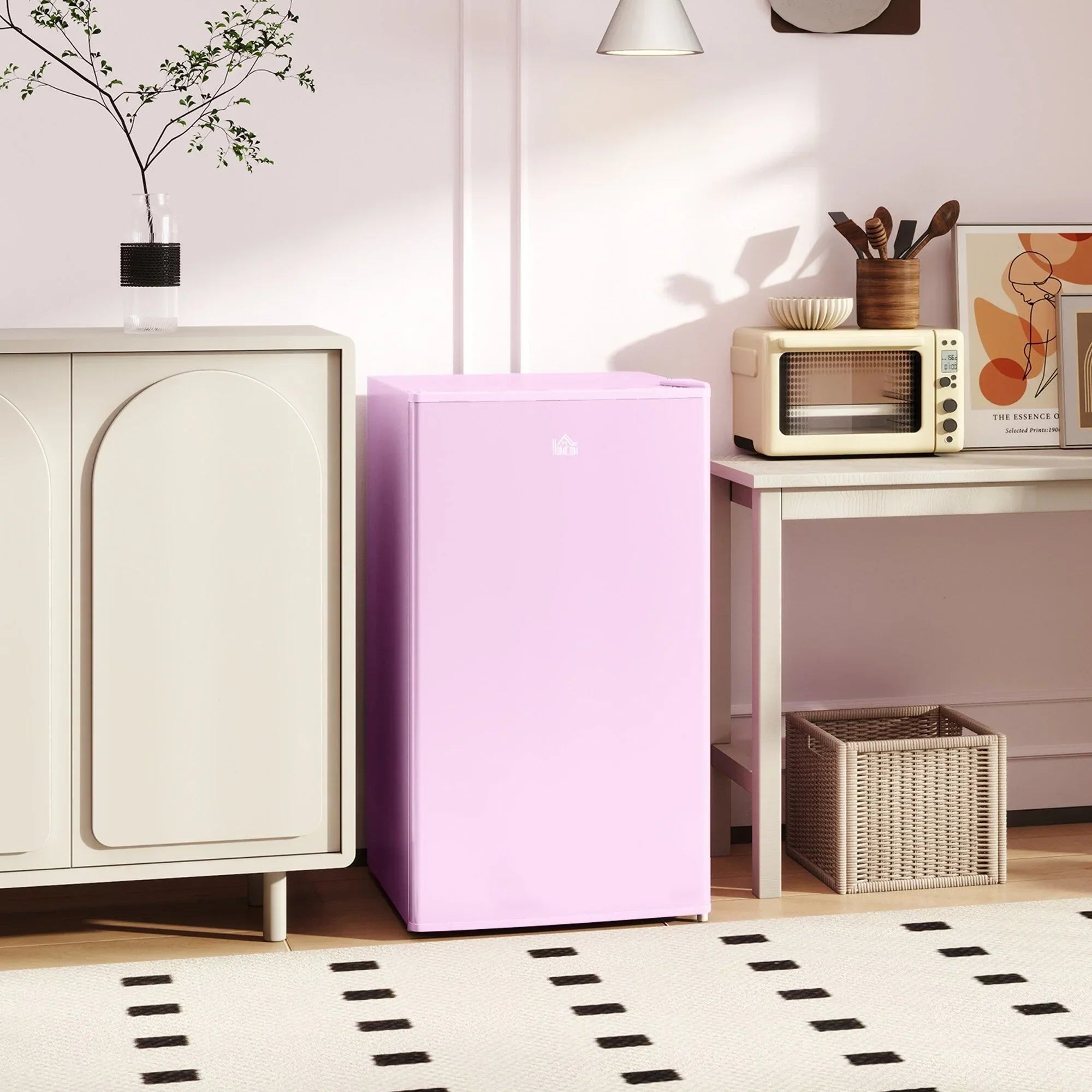 3.2 Cu.Ft Mini-Kühlschrank mit Gefrierfach, eintüriger Kompaktkühlschrank mit einstellbarem Thermostat für das Schlafzimmer