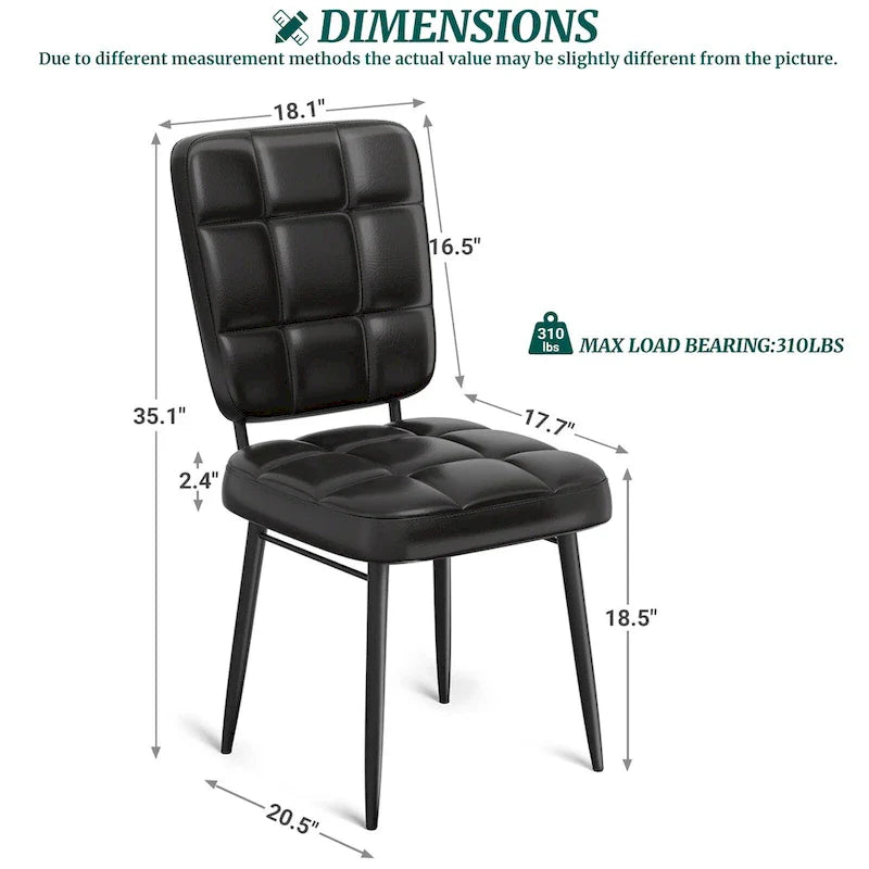 Moderne Esszimmerstühle 2er/4er/6er/8er Set, Polsterstühle mit dickem Kissen für Esszimmer