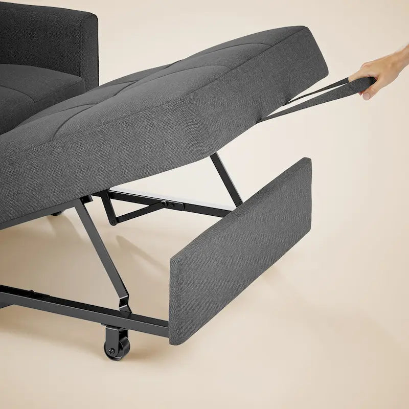 3-in-1 Schlafsofa, ausziehbarer Sessel, umwandelbarer, verstellbarer, klappbarer Polster-Lounge-Sofa