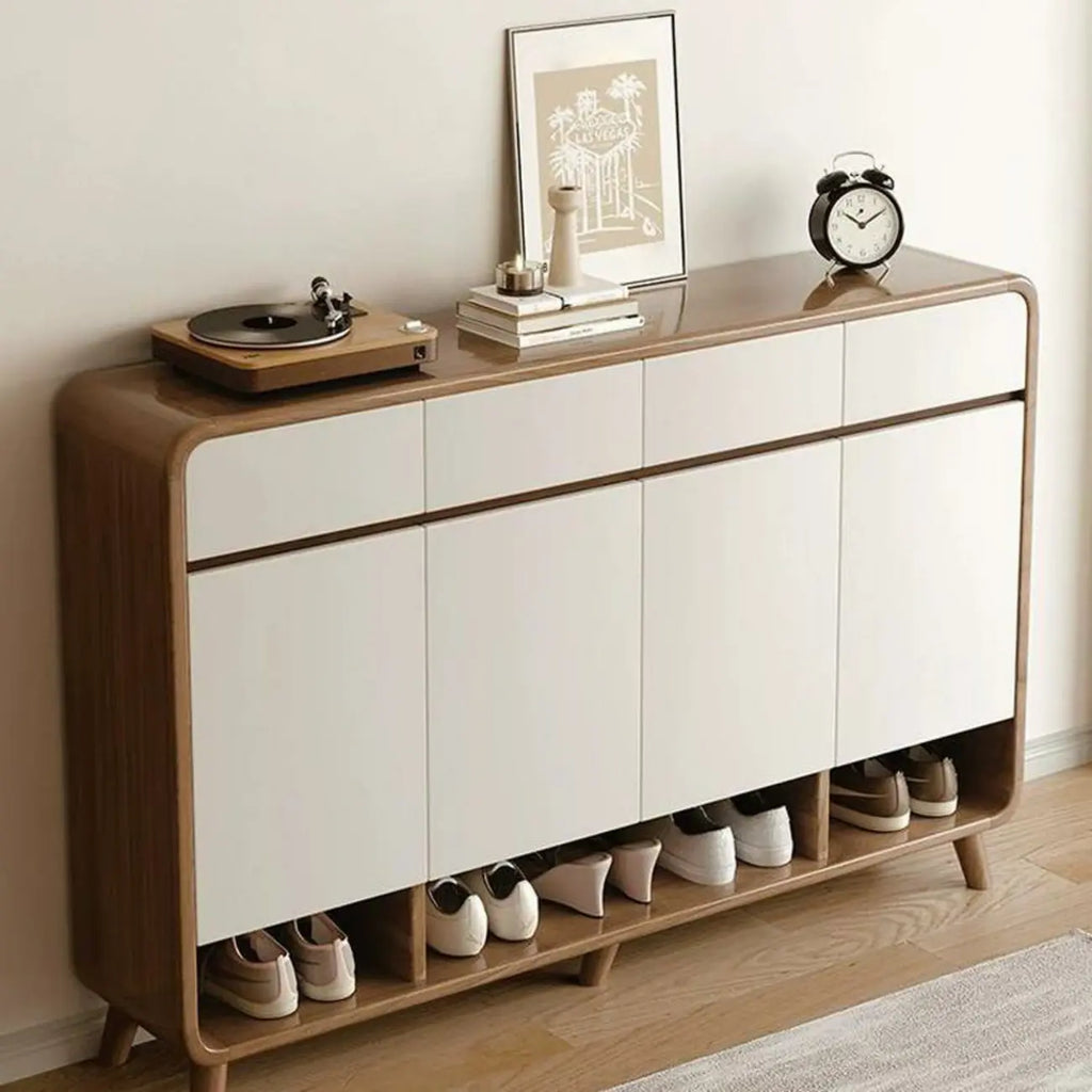 Moderner Holzflur mittlerer Schuhschrank