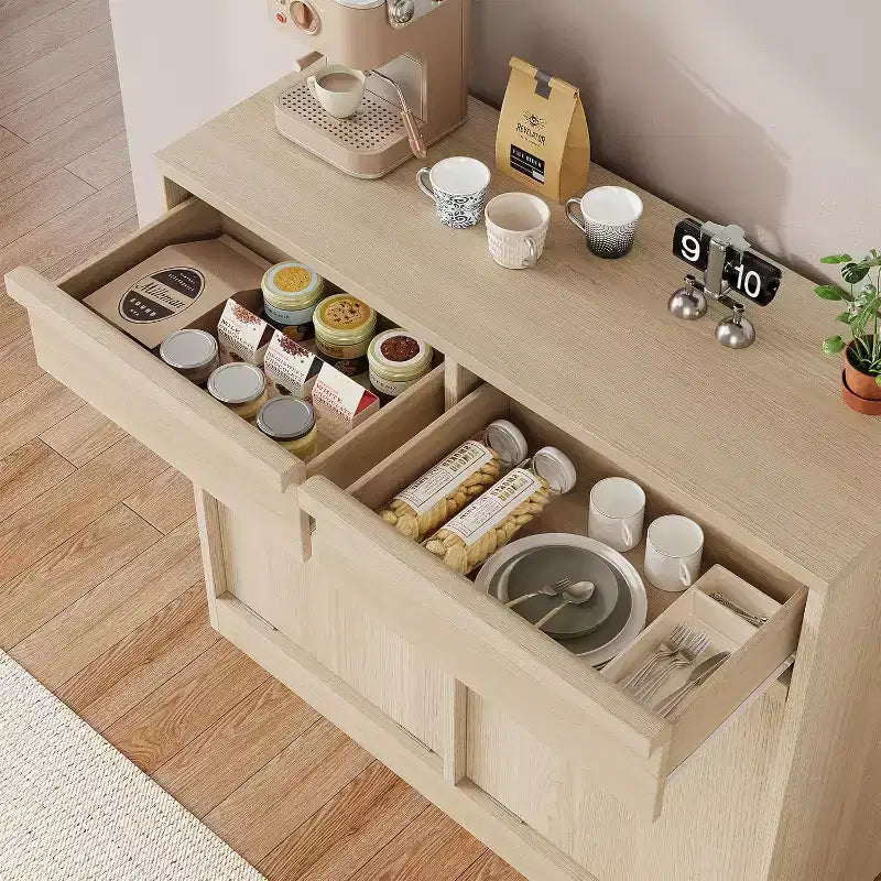Kippbarer Mülleimer, natürliche Eiche, Mülleimer mit Stauraum und Schublade, versteckter Müllschrank, Wäschekorb für Küche, Esszimmer, Wohnzimmer