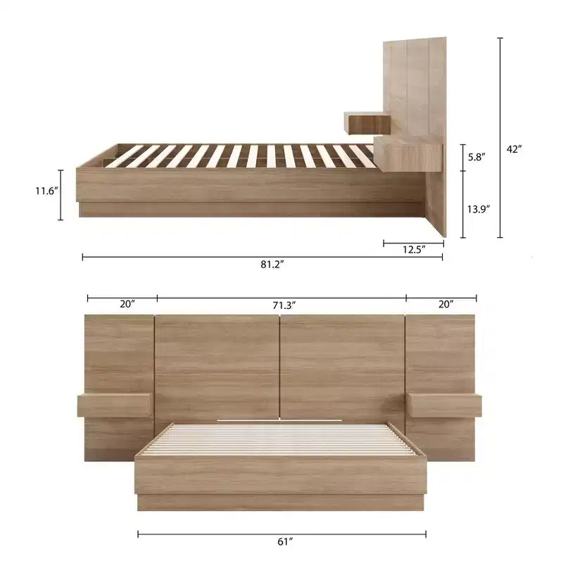 Nexera 4-teiliges Schlafzimmer-Set Queen Milano