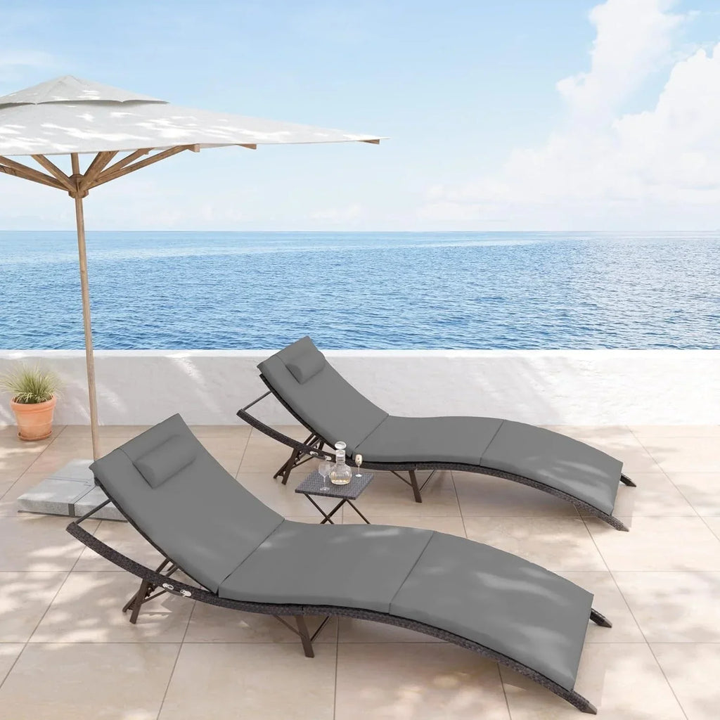 Kullavik 3-teiliges Outdoor-Loungemöbel-Set