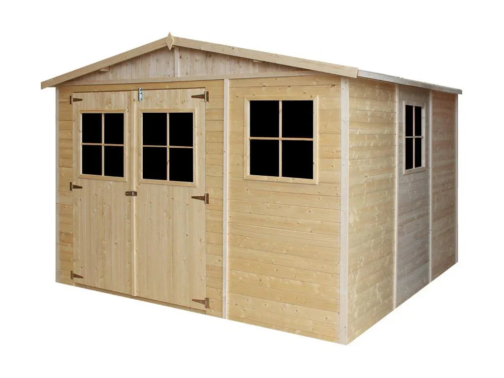 Gartenschuppen Holz - Beige (m335)