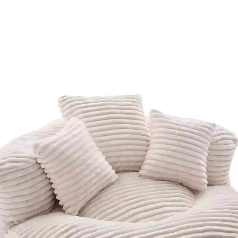 Sitzsacksofa für Erwachsene und Kinder, übergroßer Cord-Sitzsackstuhl mit 3 Kissen und Armlehne für Wohnzimmer und Schlafzimmer