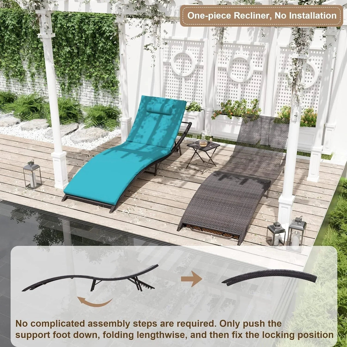 Kullavik 3-teiliges Outdoor-Loungemöbel-Set
