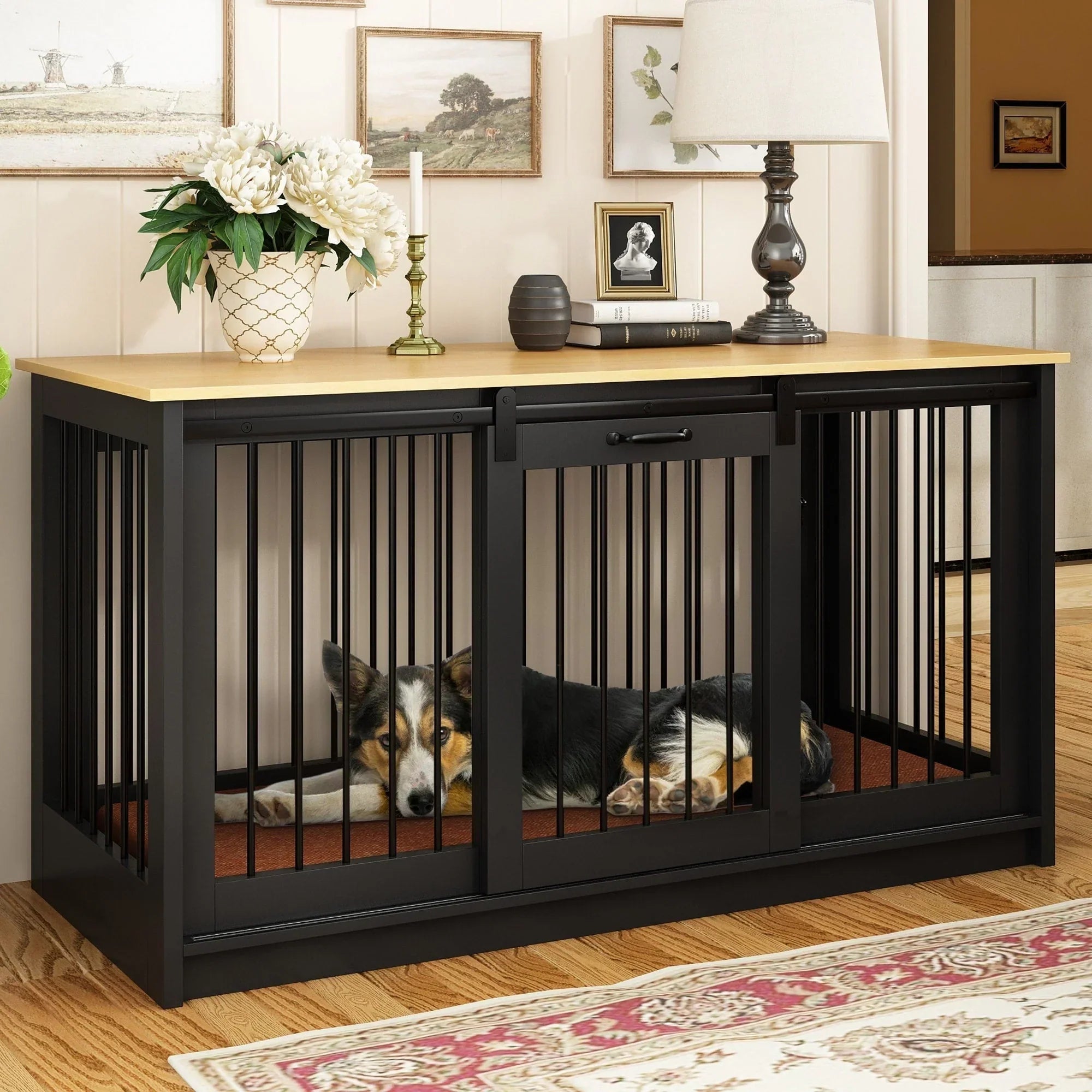 Hundehütte mit Eisenrohrverstärkung – Stylische und robuste Hundebox