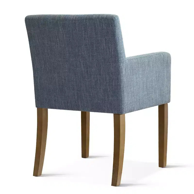 Set aus 6 gepolsterten Esszimmerstühlen mit Armlehnen, moderne Leinen-Sessel mit Holzbeinen, Akzentstühle für Esszimmer, Wohnzimmer - Panipeachy