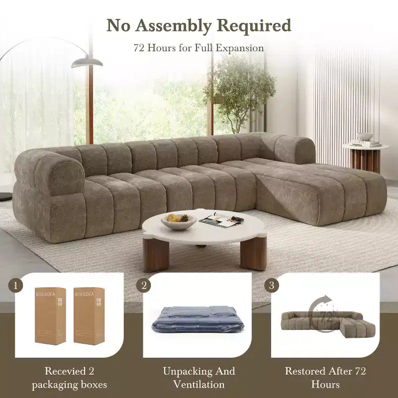 Christopher Knight Home Keri 122 Modernes L-förmiges Polsterecksofa aus hochdichtem Schaumstoff mit niedriger Rückenlehne