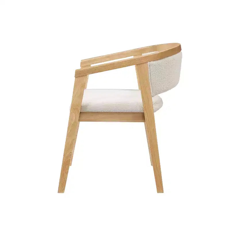 Christopher Knight Home Simon 5-teiliges Esszimmer-Set aus Kautschukholz im Mid-Century Modern Stil mit Bouclé-Stühlen